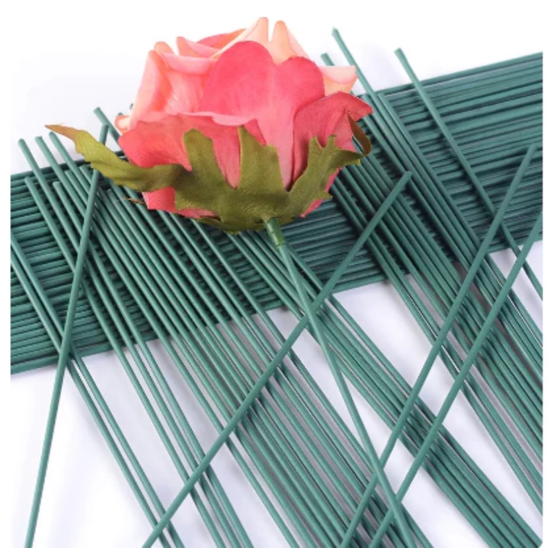 50 ชิ้น ลวดดอกไม้สีเขียวสำหรับ - Wire Stem Florist บทวิจารณ์และราคา