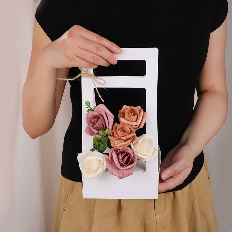 3/5 ชิ้นมือถือดอกไม้กล่องกระดา - Flower Wrap Kraft บทวิจารณ์และราคา