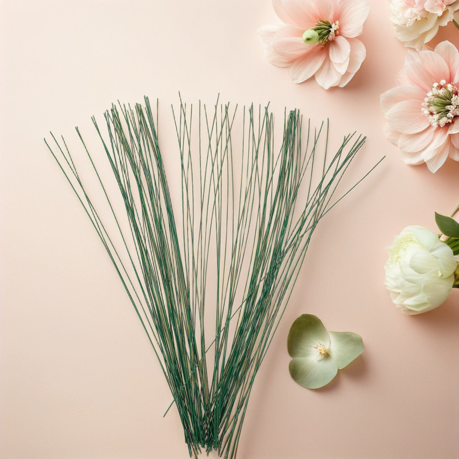 ลวดก้านดอกไม้สีเขียว 100 ชิ้น  - Wire Stem Florist บทวิจารณ์และราคา