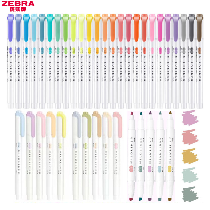 1/3pcs ZEBRA MILDLINER WKT7 ปา - Zebra Pen Mildliner บทวิจารณ์และราคา